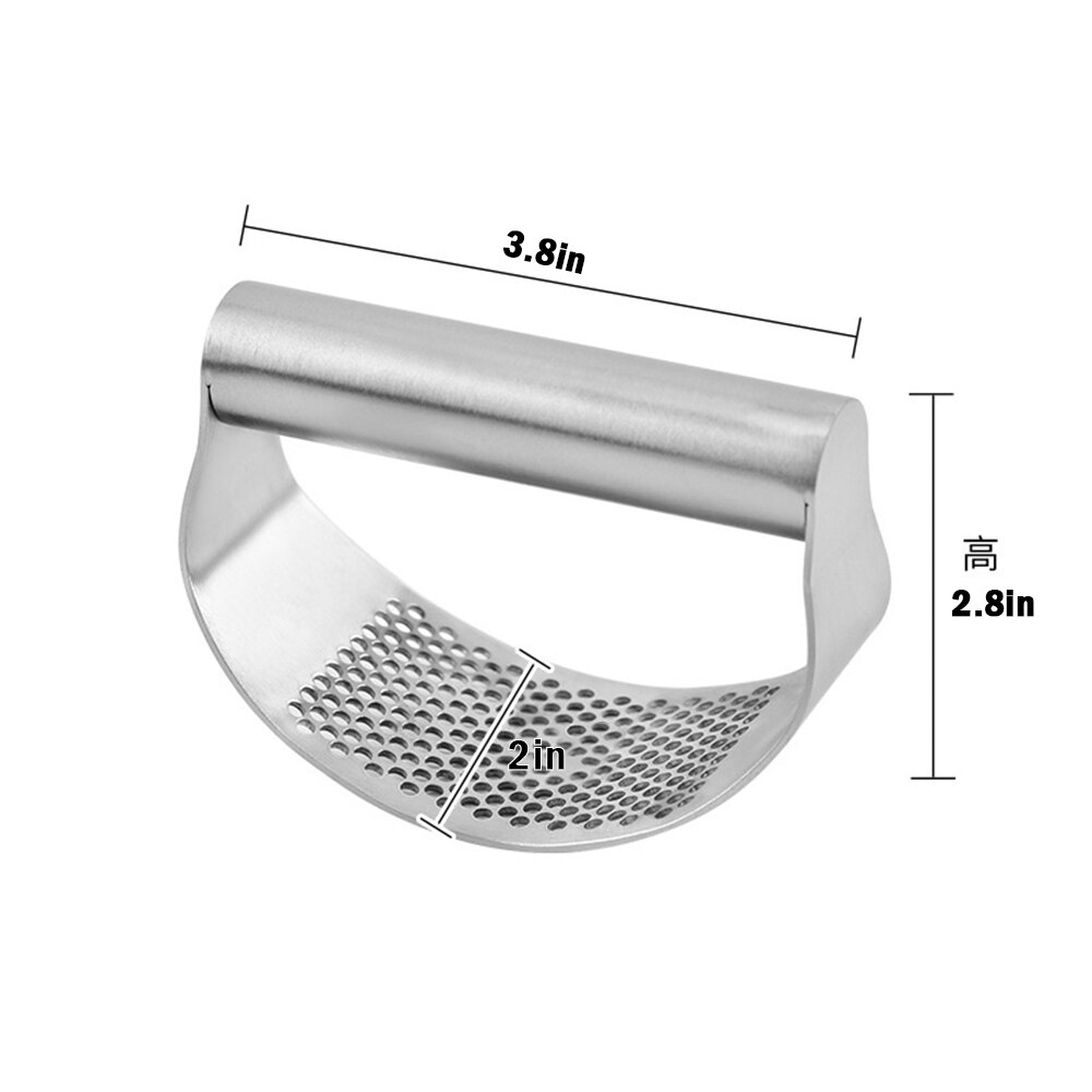 Multi-function Manual Garlic Press Curved Garlic Grinding Slicer Chopper Stainless Steel Garlic Presses Cooking Gadgets Tool