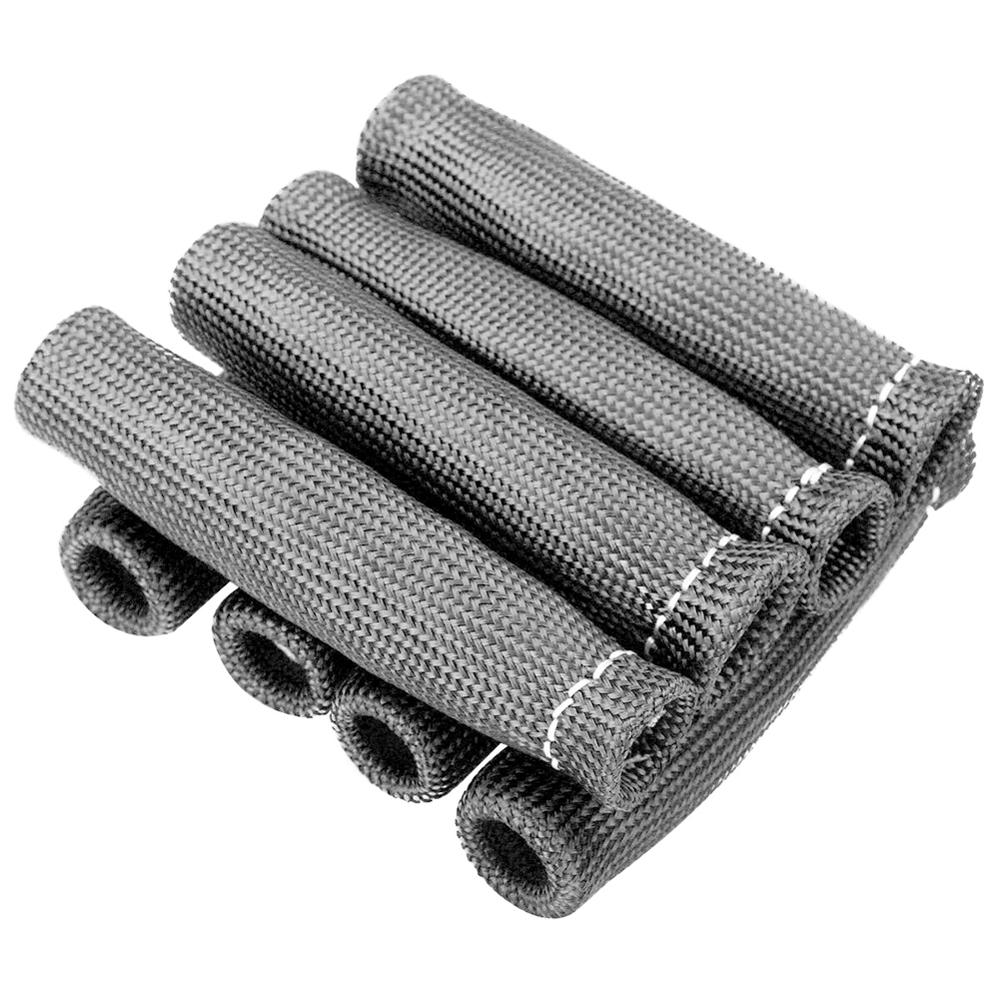 8 pièces voiture bougie fil botte protecteur manchon bougie manchon universel ajustement la plupart des bottes droites ou coudées
