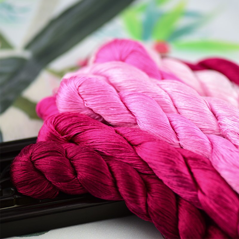 Zijde Borduurgaren/100% Zijden Draad/Hand Borduren Borduren Kruissteek/Rose Roze/9 Pure Kleuren