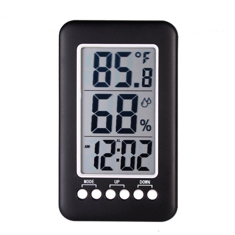 Huishoudelijke Lcd Digitale Temperatuur Vochtigheid Meter Indoor Hygrometer Thermometer Weerstation Met Klok