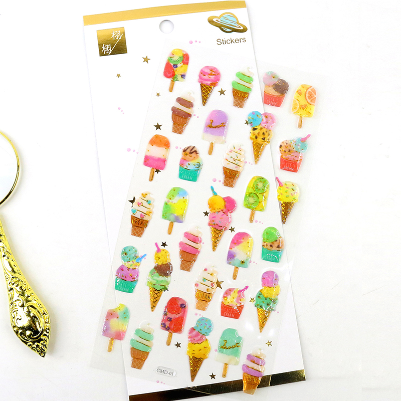 fantasy starry sky water sticker bronzing three-dimensional environmental protection mobile phone diary sticker material