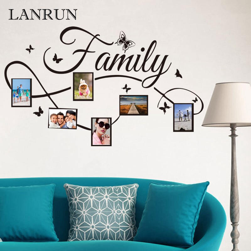 DIY Family Photo Frame Living Room Bedroom Wall Decals Poste Home Decor LANRUN KW5071 Vinyl Wall Sticker Art Decal