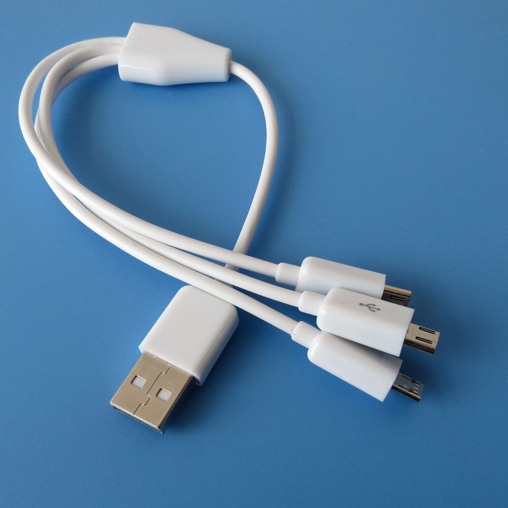 25Cm 3ft 3 In 1 Micro Usb Kabel Power 3 Micro Android Usb Apparaten Tegelijk