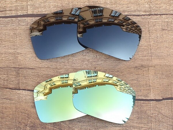 Vonxyz 20+ Color Choices Polarized Replacement Lenses for-Oakley Oil Drum Frame: Black and 24K