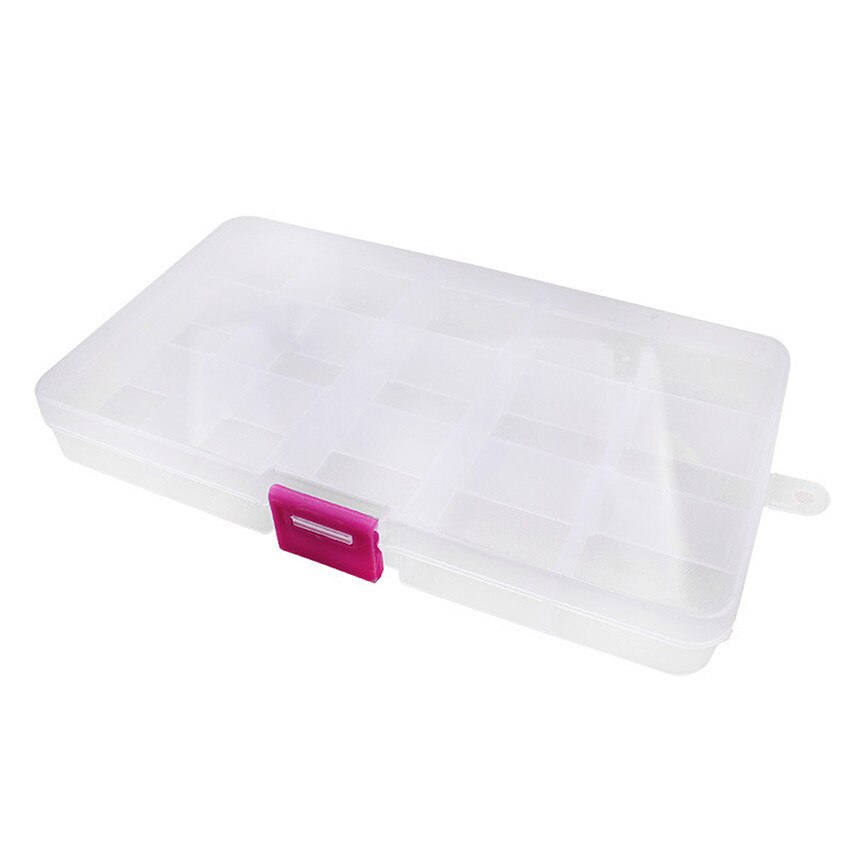 1Pc 15 Slots Milieuvriendelijke Plastic Vierkante Huishouden Opbergdoos Case Oorbel Sieraden Container Thuis Organisator Kleurrijke Doos: C