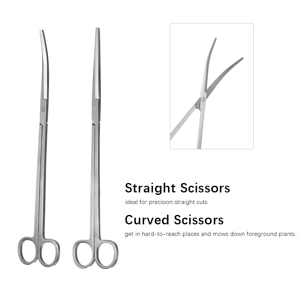 5Pcs/Set Tools Planted Aquarium Ada Aquarium Tank Cleaner Tools Aquarium Scissor Aquatic Plant Tweezers Spatula Tool Set