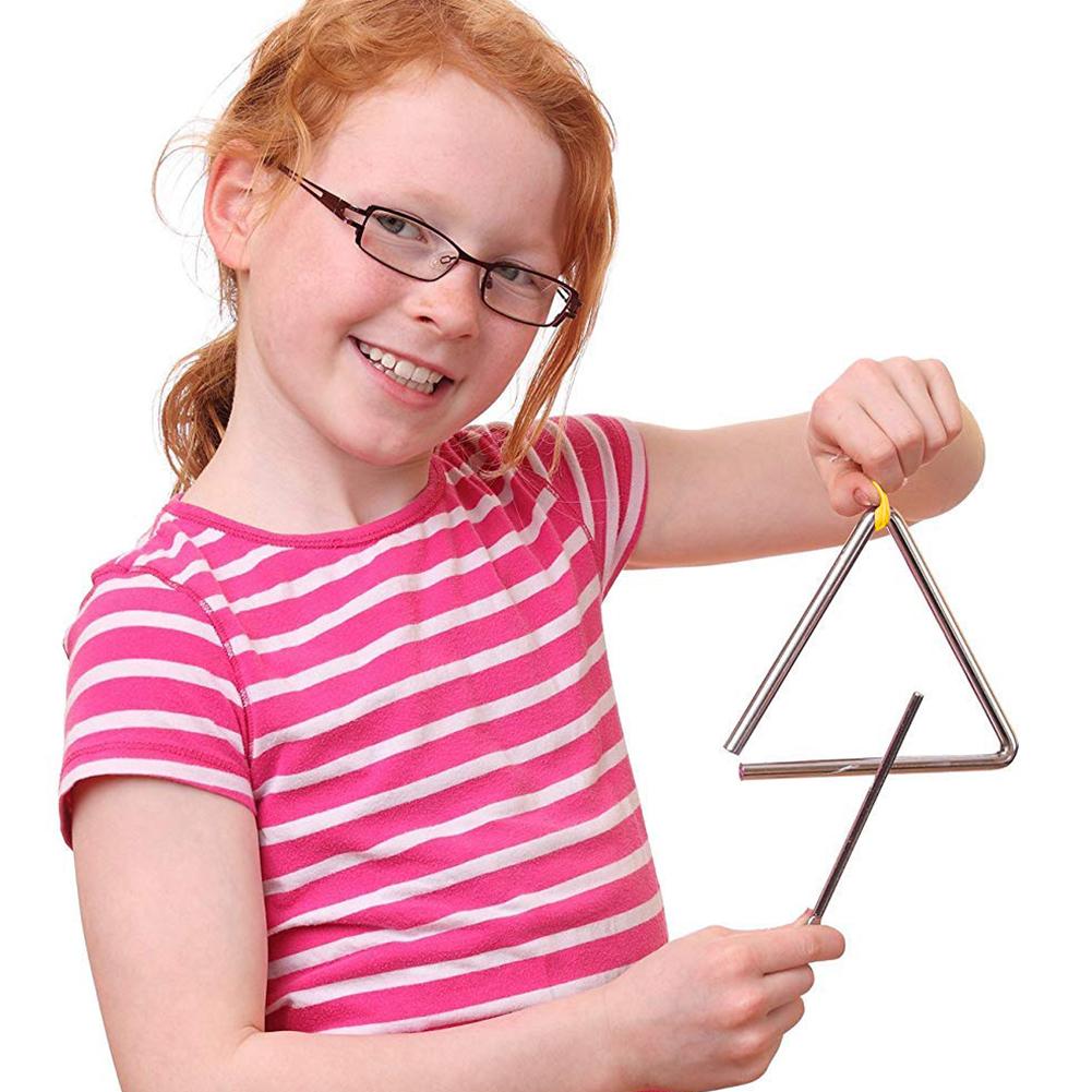 5/6/7/8 Inch Triangle Orff Instrument Band Percussion Musical Triangolo For Kids Percussion Set For Home School Music Class