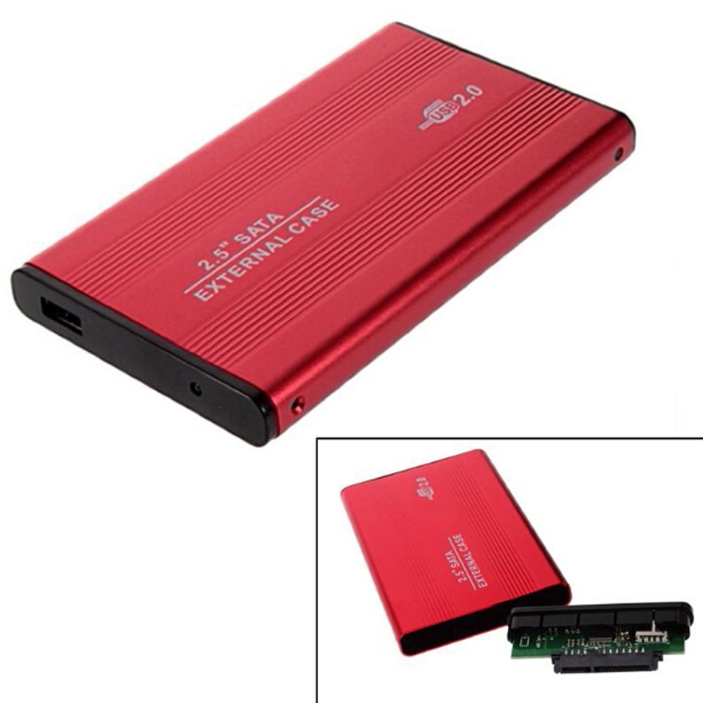 Vodool 2.5 tum usb 2.0 sata extern mobil hårddisk box aluminiumlegering skal hdd kapsling hårddisk fodral
