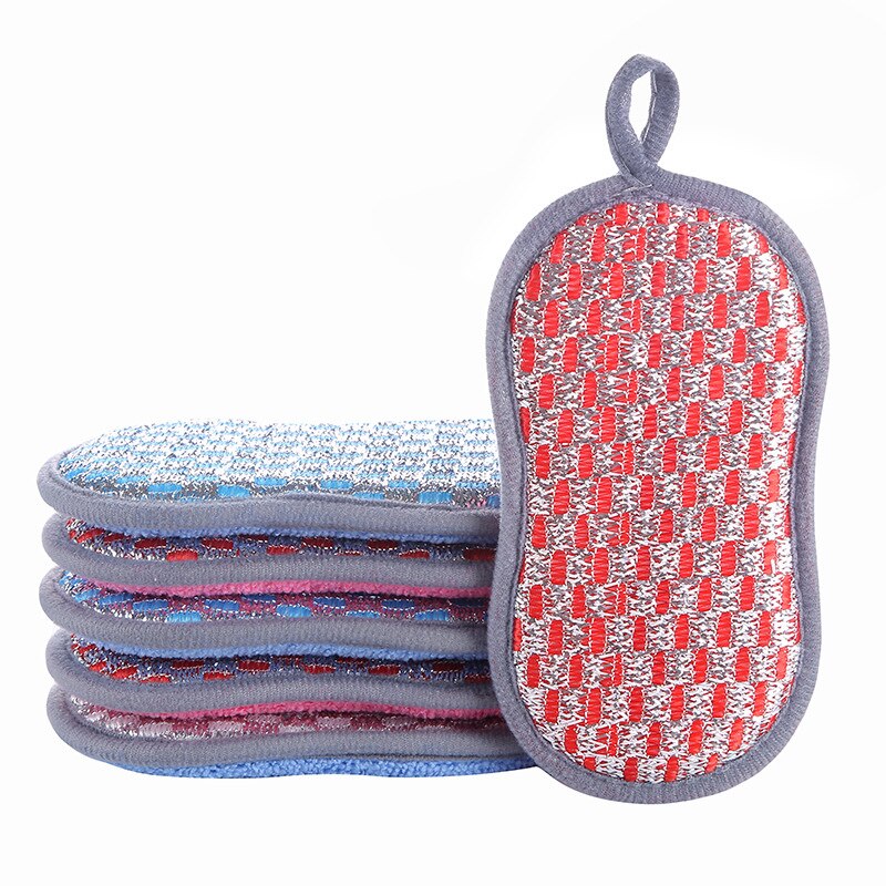 1PC kitchen Microfiber Cleaning Sponge for washing dishes pan brush Kitchen sponge Rust Removing Clean Cloth Eraser Sponge: 2