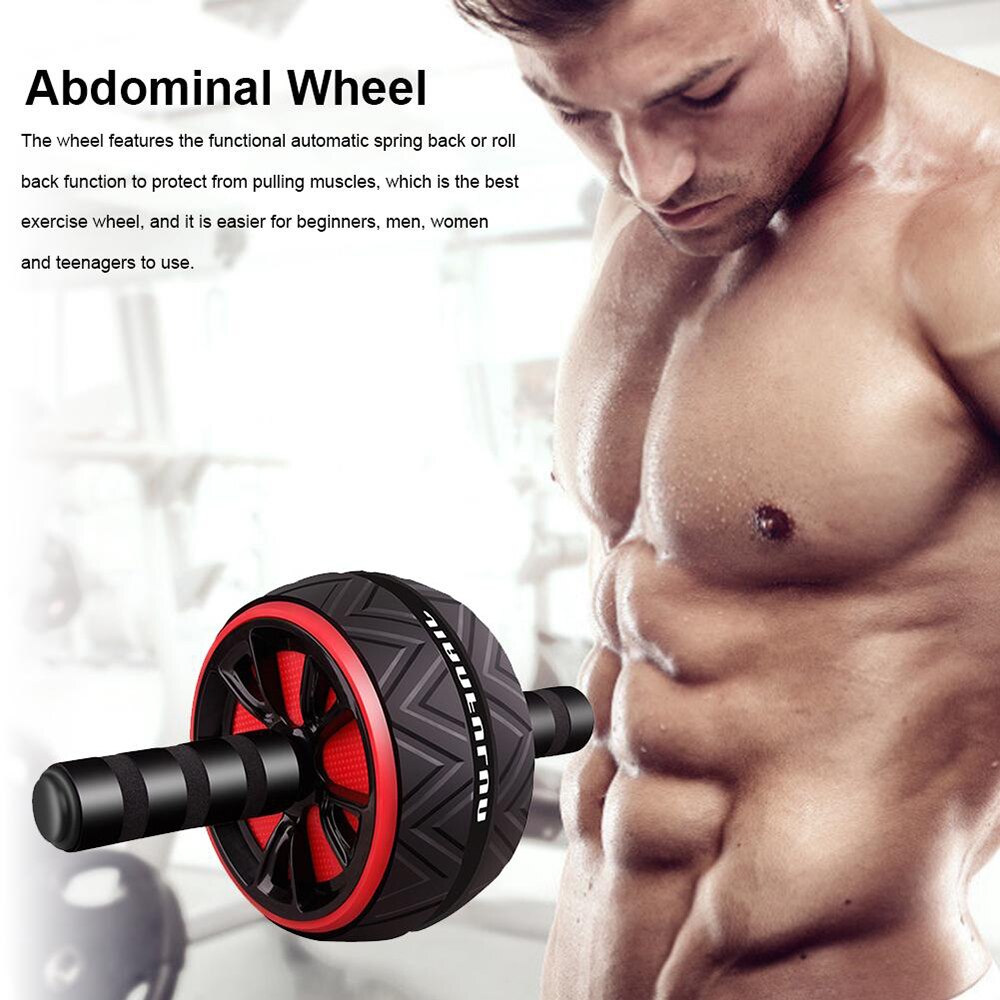 Ab rulle store hjul abdominal muskel træner til fitness ingen støj ab rullehjul hjemme træning træning fitnessudstyr