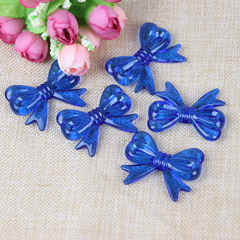 10Pcs 37*47Mm Transparant Acryl Boog Imitatie Crystal Losse Kralen Armband Ketting Sieraden Diy Bead Sieraden Met: I-Blue-10PCS