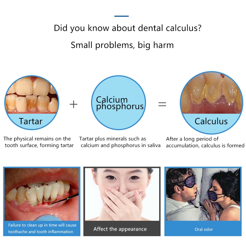 Portable Electric Ultrasonic Dental Scaler Remover Tooth Calculus Teeth Stains Tartar Cleaner Plaque Whitening Dental Scaler