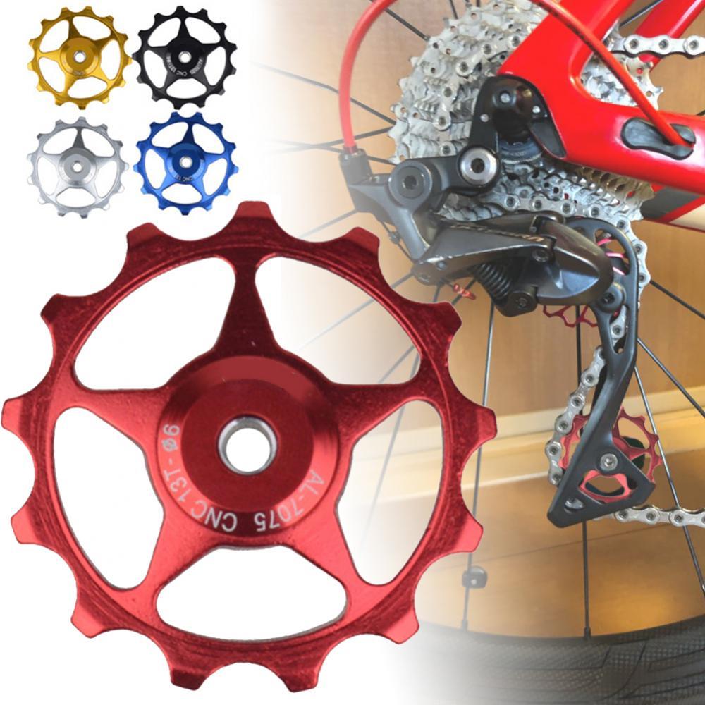 Rear Derailleur MTB Replacement Aluminum Alloy Road Bike 11T/13T Guide Cycling Wheel Pulley Bicycle Accessories Parts