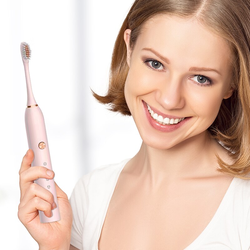 Rechargeable Electric Toothbrush Buy 1 Get 2 Toothbrush Head 5 Modes Waterproof Travel Toothbrush Automatic Smart Toothbrush