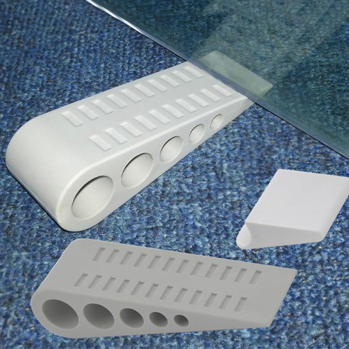 6pcs Safe Stopper Environmental Rubber Heavy Duty Extra Large Wide Door Wedge Floor Home Protector Stops Stoppers