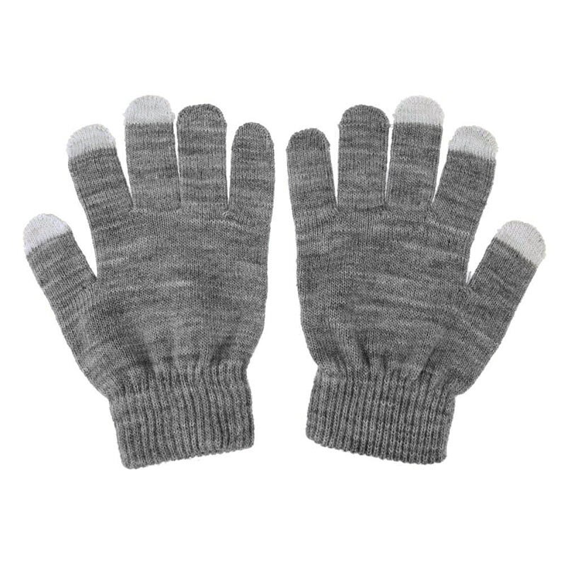 Unisex vinter varm kapacitiv strik handsker håndvarmer til berøringsskærm smart telefon kvindelige handsker fingerløse handsker
