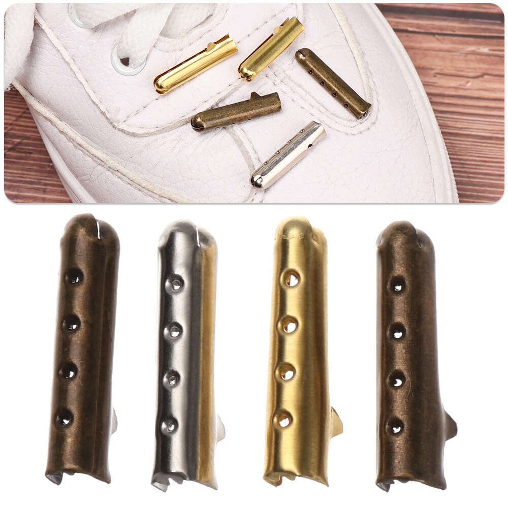 Cordón de zapato para hombre y mujer, accesorios para la cabeza, cordones, puntas de reparación, cabeza de repuesto, 50 unidades por paquete