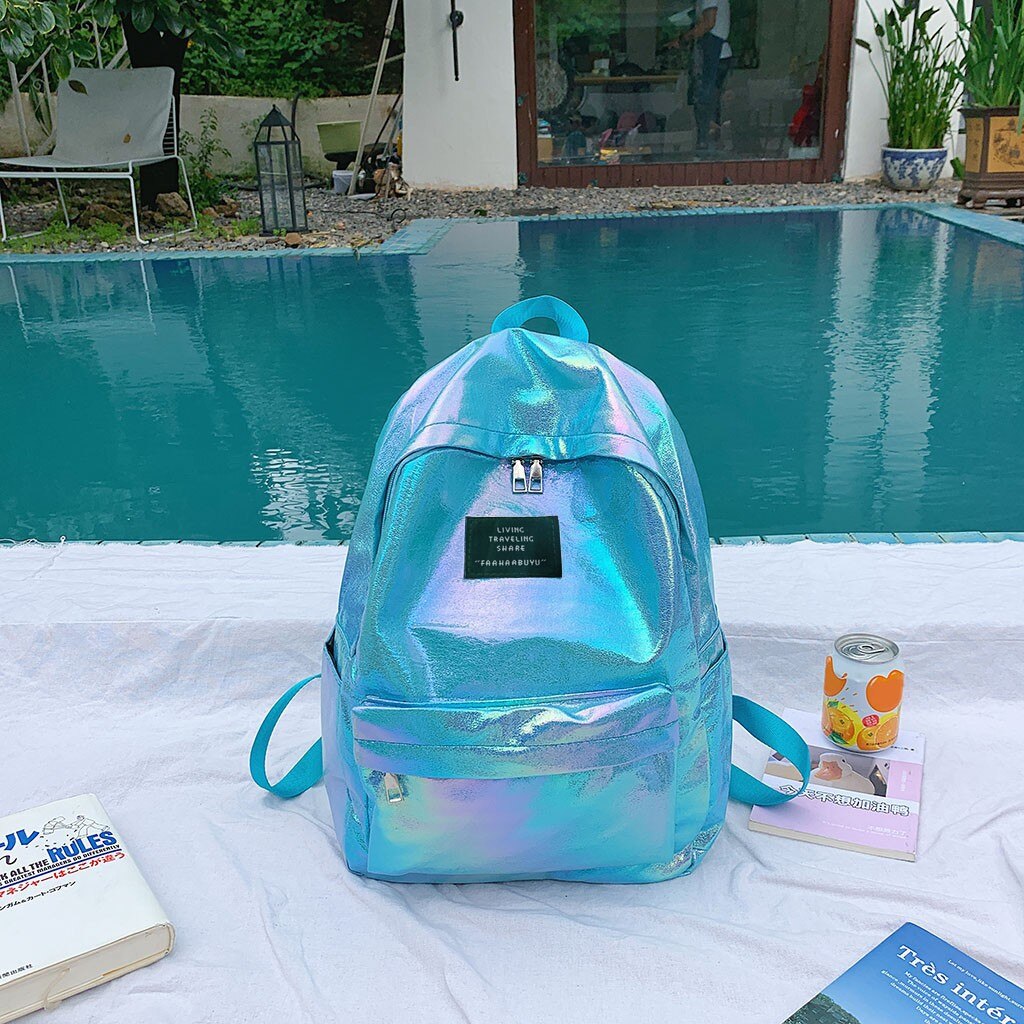 School Backpack Large Capacity Solid Color Waterproof Zipper Casual Backpack School Bag Рюкзак Школьный Женский