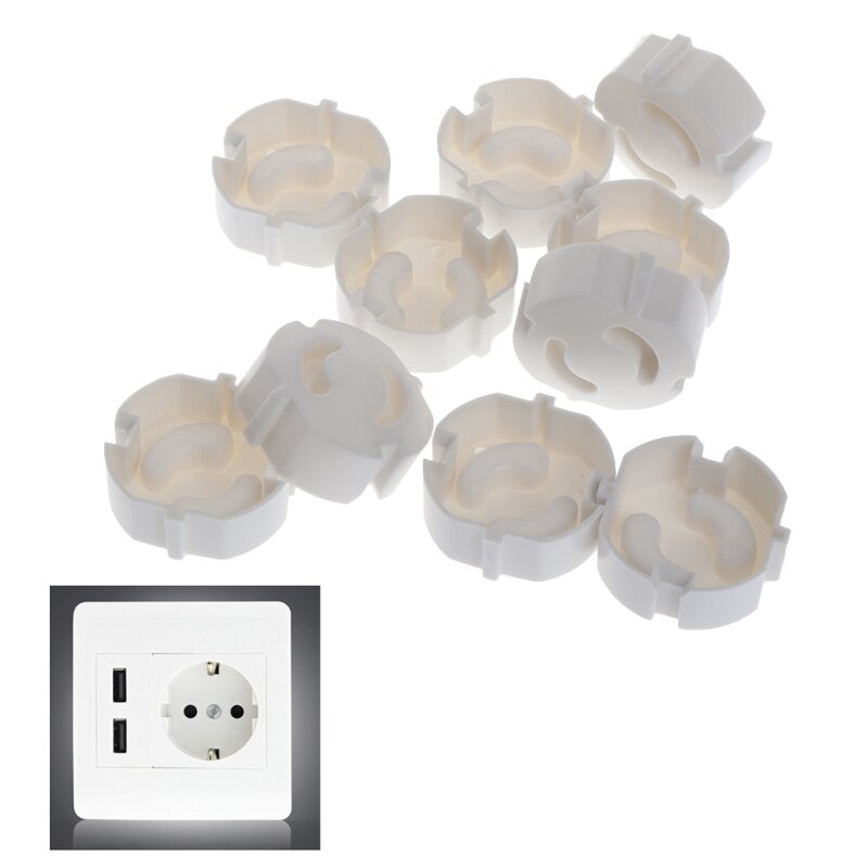 10pcs Baby Safety Plug Socket Cover Protective Child Safety Plug Guard 2 Hole