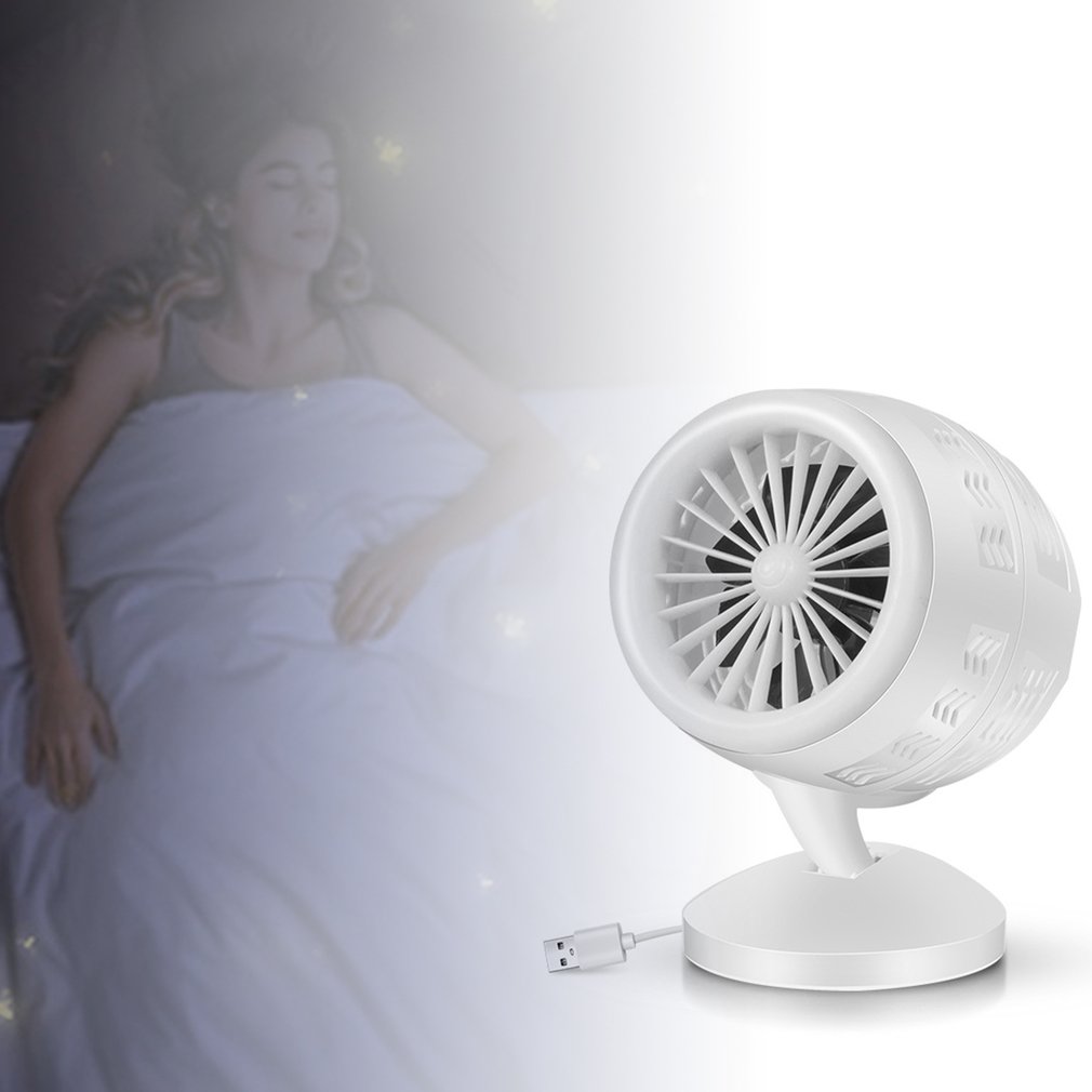 Air Conditioner Mute Convection Air Circulation Desktop Mini Fan Portable Small Fan Double Leaf Turbo Fan Portable Durable