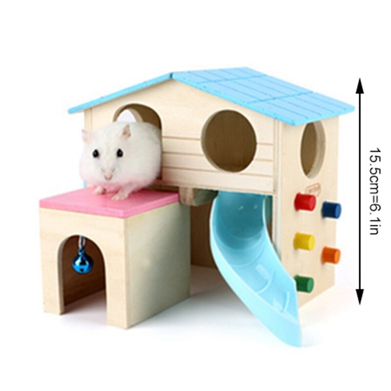 Nette Hamster Versteck Holz Lustige Hamster Spielen Lebensraum Hamster Haus Haustier DIY Versteck Hütte Spielzeug Kleine Ebene Liefert