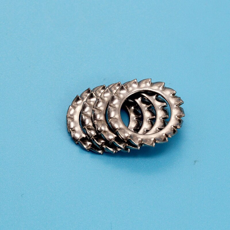 DIN6798A M3 M4 M5 M6 M8 M10 ~M30 Washers External Toothed Gasket Washer Serrated Lock Washer 304 Stainless Steel