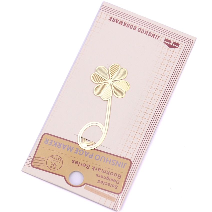 1Pc Klavertje Vier Lezen Metalen Clip Bookmark Leeswijzer Voor Kids