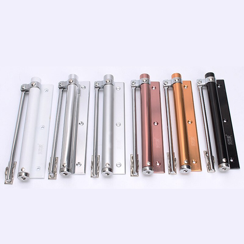 Simple Spring Automatic Door Closing Device Shutter Hinge Black Household Light Door Closing Device Furniture Hardware