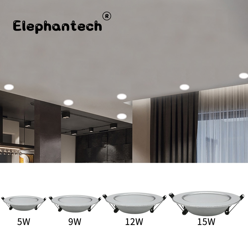 Led downlight 5w 9w 12w 15w variabele kleurtemperatuur waterdicht koud/natuurlijk/warm wit inbouw led lamp spot licht  ac 220v