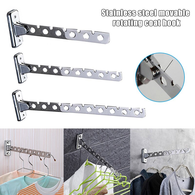 6/8/10 Holes Closet Bar Clothes Hanger Hook Multifunction Space Saving Organizer Bathroom Room Shelf Organizer Bars-30