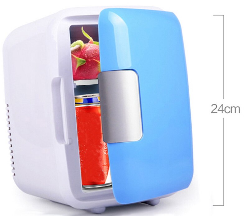 4l mini 12v bil bærbart køleskab til campingkørsel i blå og pink rejse køleskab køligere varmere fryserelektronik