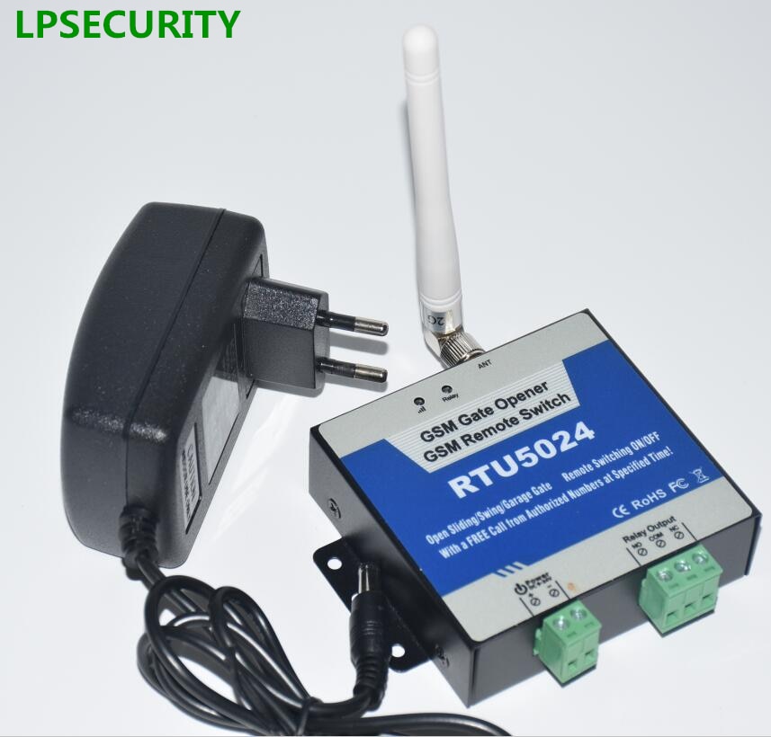 Lpsecurity med adapter smart home gsm-modul fjernbetjeningsadgangskontrol til elektrisk dør via sms gsm gate-åbner
