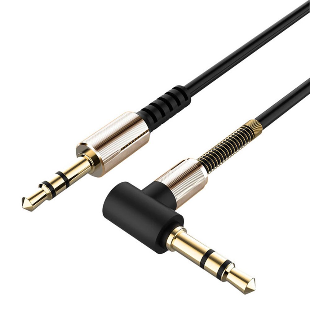 1 Pcs 3.5 Mm Jack Audio Kabel 3.5 Mm Male Naar Male 90 Graden Haakse Auto Aux Auxiliary Audio kabel Koord Voor Telefoon Pc