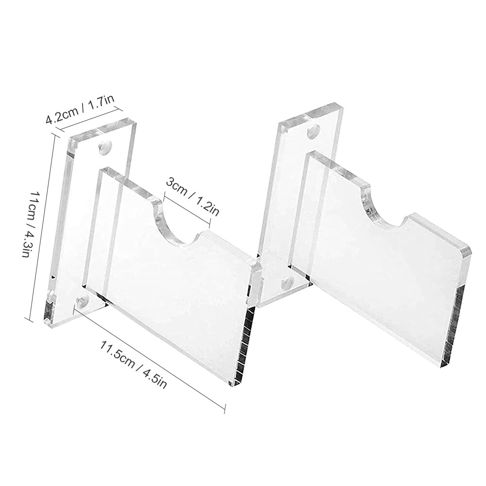 Hockey Stick Display Stand Acrylic Wall Mount Clear Ice Hockey Stick Supports Bracket Holder Horizontal Hanger