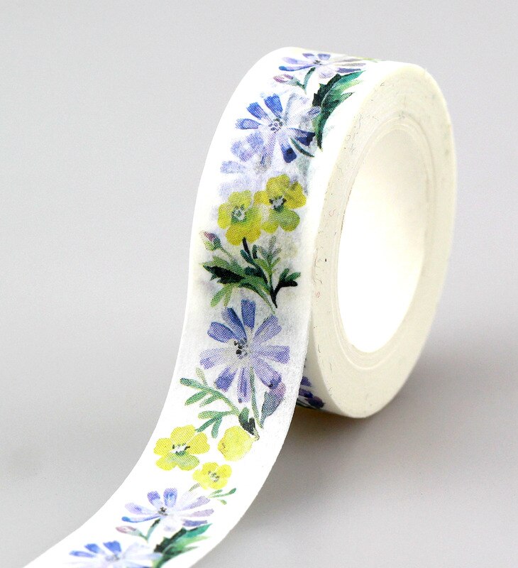 1Pc Flowers set 10m scrapbooking Japanese washi tape adhesive tape,Masking Tape decoration,DIY Sticky Paper Tape Photo Album: 17