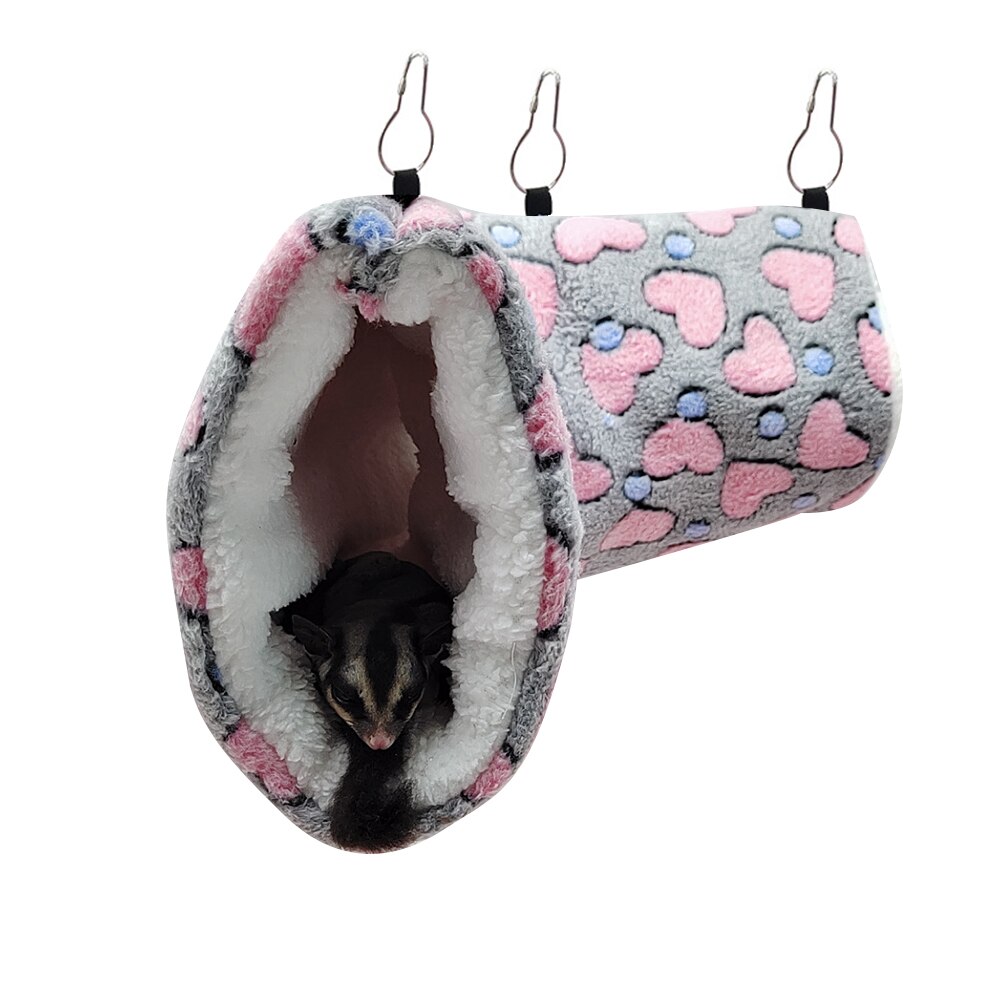 Riippumatto hamsterille kukka rotta laukku soopeli marsu superpehmeä tunneli pehmopesä pieni lemmikki lämmin puuvilla pesä