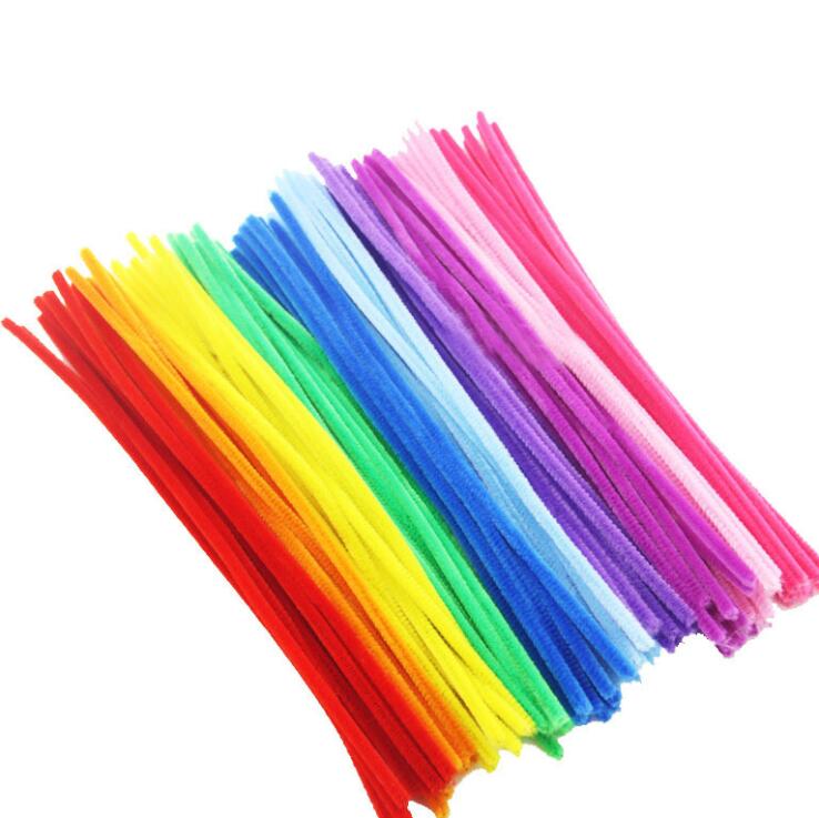 100 stuks/set educatief speelgoed montessori materialen chenille kinderstokjes puzzel knutsel kleurrijke pluche stokjes handgemaakt doe-het-zelf speelgoed
