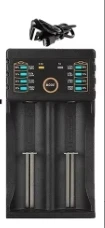100% 18650 Lithium Batteries Flashlight 18650 Rechargeable-Battery 3.7V 19900 Mah for Flashlight +201 charger: DEEP BLUE