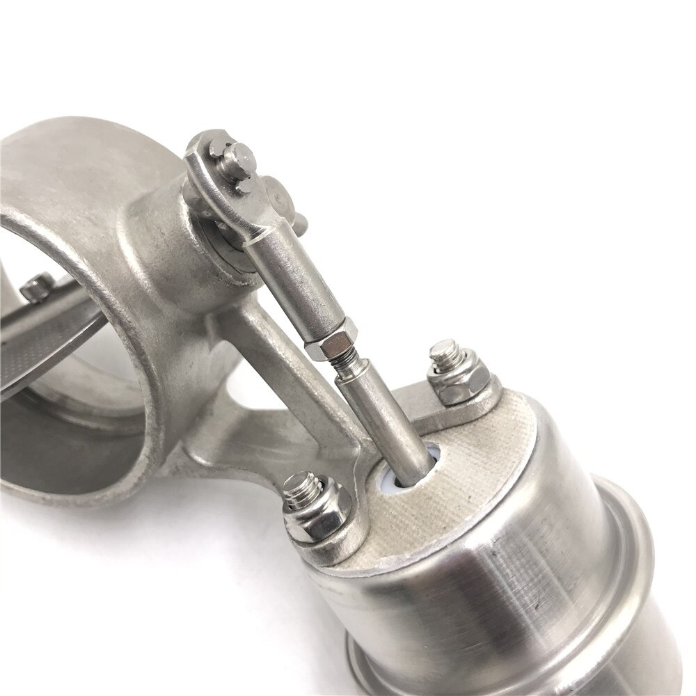 Stainless steel Variable Exhaust Control Valve Set Vacuum Actuator 76 MM pipe Open Style 63MM Exhaust valve