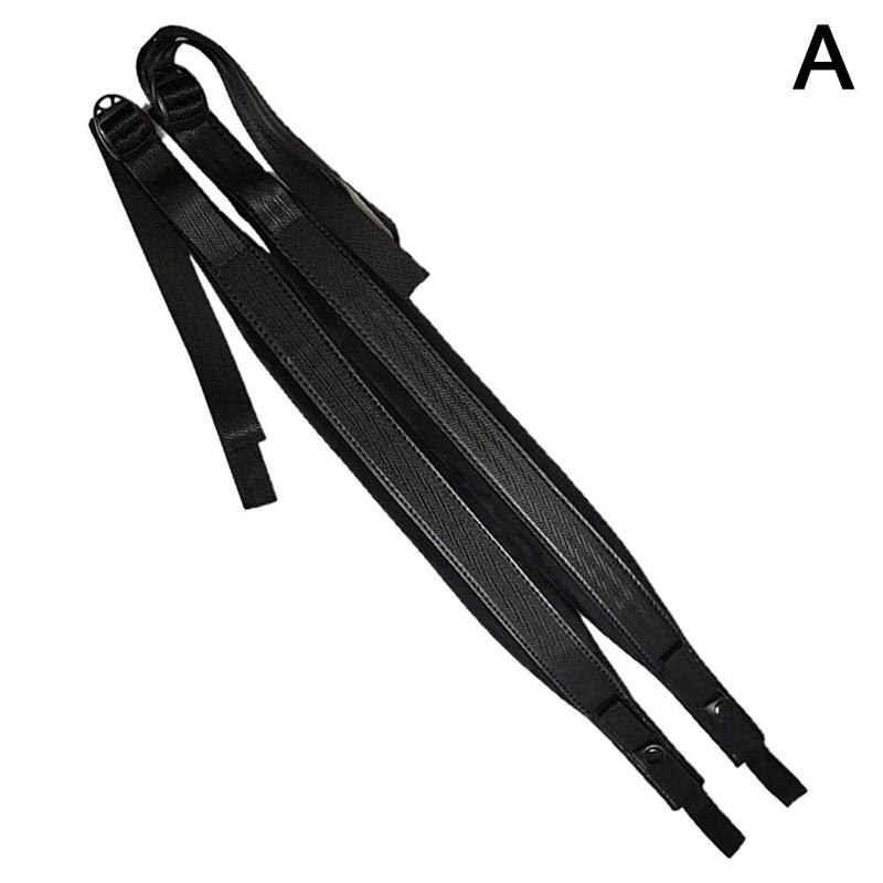 Sangles d&#39;accordéon réglables en cuir, pour les bretelles, harnais, basses, confortables, de 16 à 120: Black