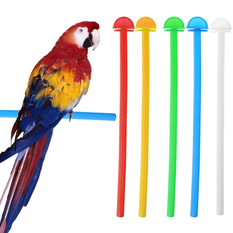 Bird Cage Perch Stand Holder Plastic Bird Finch Canary Budgie Cage Platform