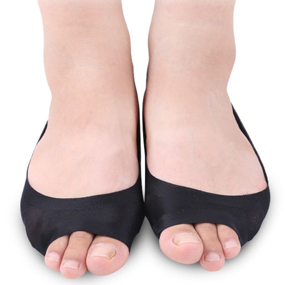 2pcs High Heels Sandal Invisible Half Open Socks Ultra-thin Shallow Mouth Open Toe Socks Women's Massage Z33301