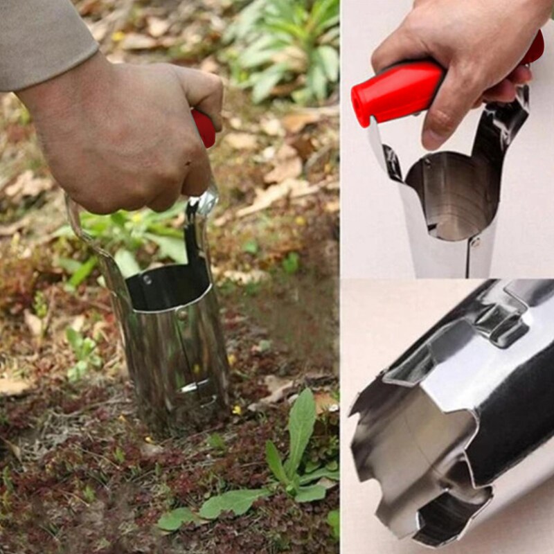 Agricultural Transplanting Seedlings Tools Garden Hand Held Planter Steel Seedlings of Vegetables Transplanted Moving Plant Tool