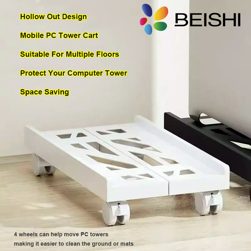 Wentylowany stojak na komputer PC wieża podstawka z 4 kółkami Pasuje robić większości komputerów PC, strąk biurkiem Uchwyt na procesor PC Wózek podłogowy PC pion