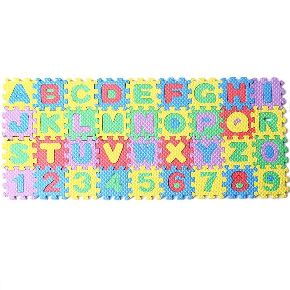 36Pcs Alfabet Puzzel Kleurrijke Mini Educatief Speelgoed Kinderen Alfabet Letters Cijfer Foam Mat