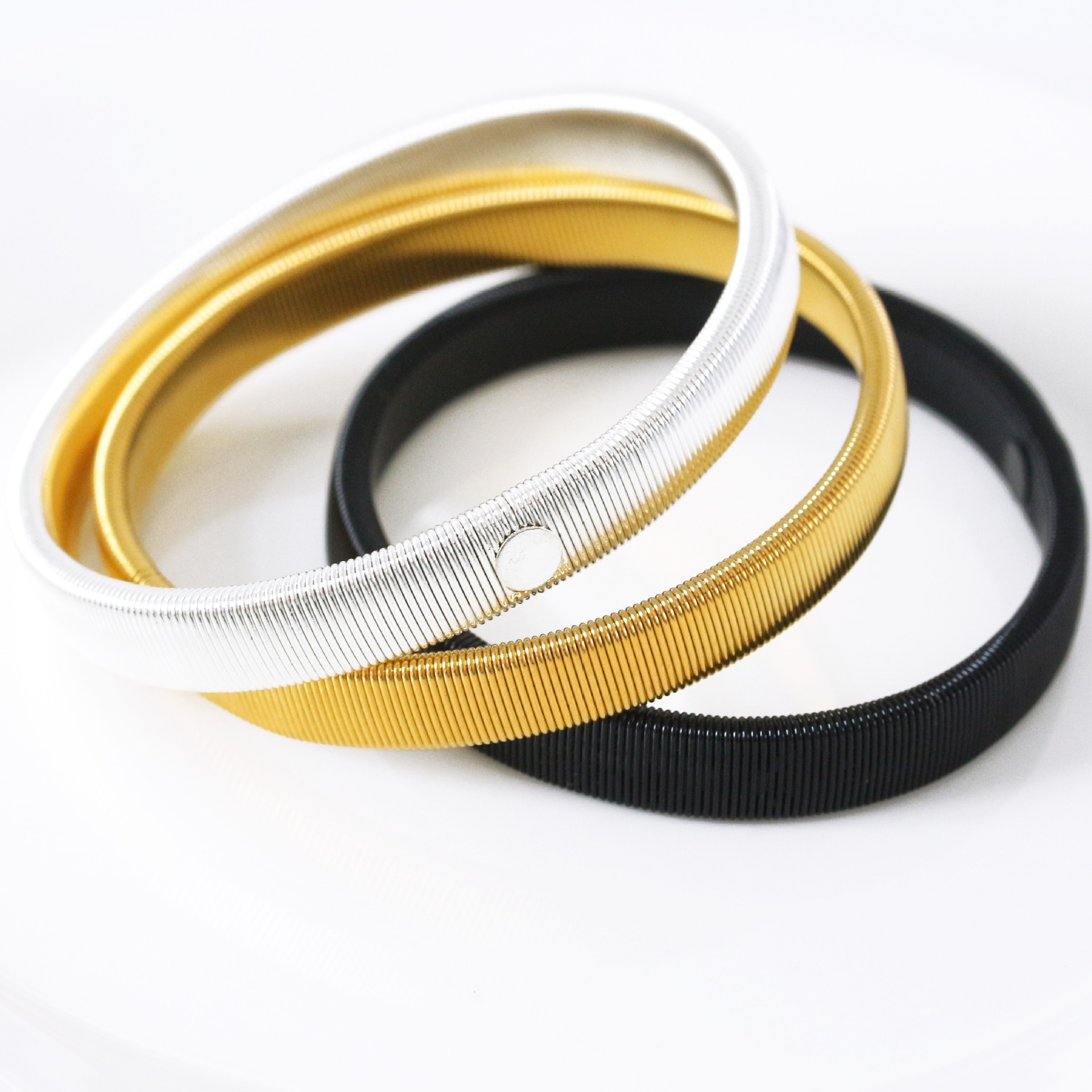 Unisex Rekbare Elastische Metalen Mouw Garters Heren Elastische Mode Metalen Arm Band Dames Mouw Houder