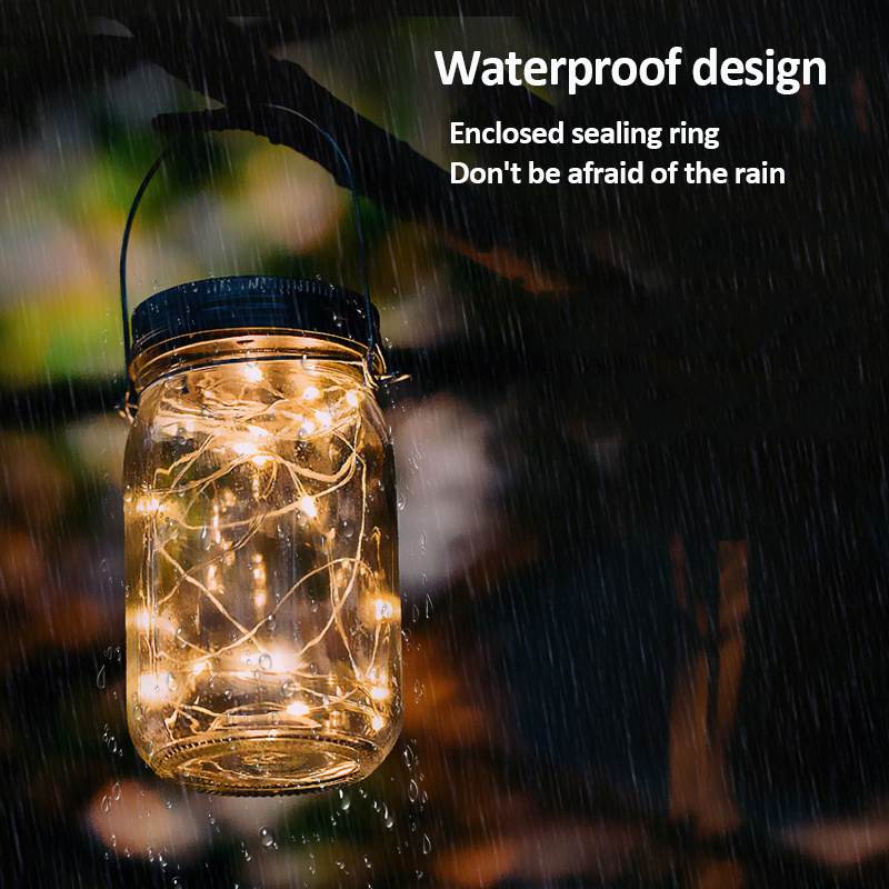 Solar Mason Jar light with Mason Jar 20 Leds Decoration Lights Solar Garden Light Outdoor Christmas Decorations for Home