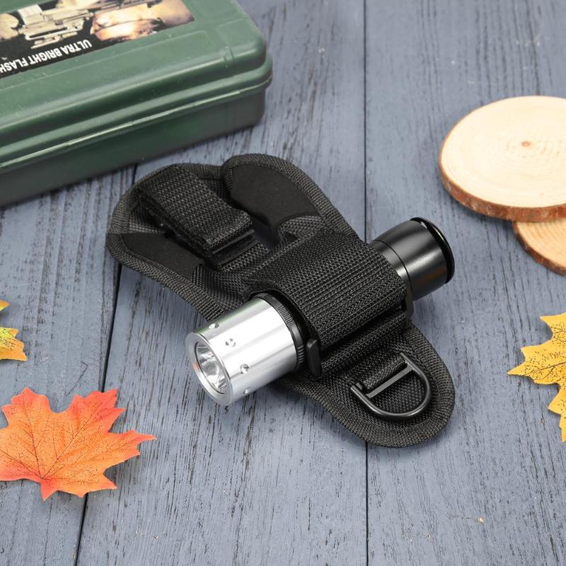Diving Flashlight Glove Underwater Torch Hand Free Light Holder Nylon Glove gloves Adjustable Soft Black Neoprene Wrist Strap