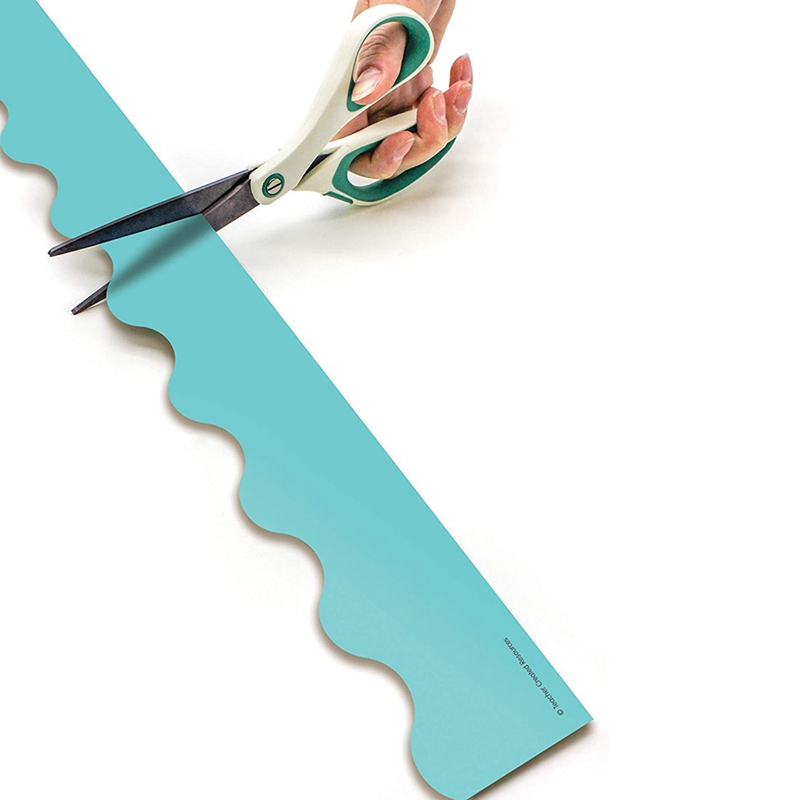 Scalloped Rolled Border Trim - 50Ft - Decorate Bulletin Boards, Walls, Desks, Windows, Doors, Schools,Offices