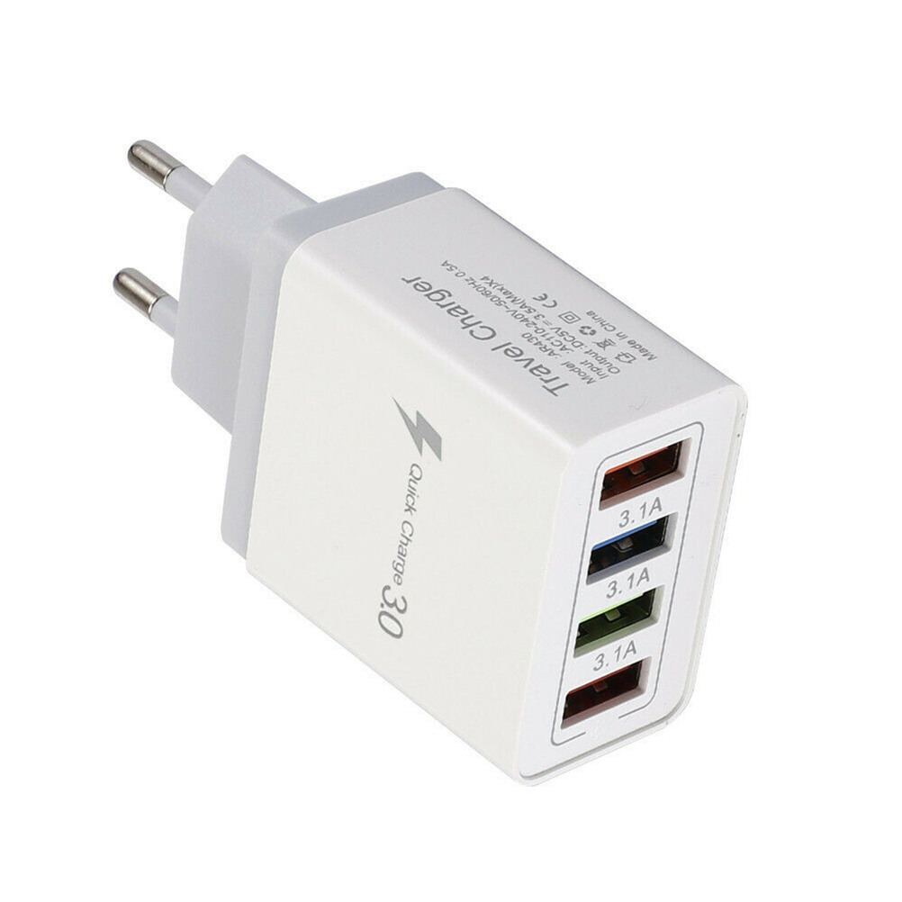 4 Häfen usb ladegerät Schnell Ladegerät 3,0 USB Ladegerät für Samsung iPhone Xiaomi mi9 Tablette Schnelle Zauberstab Ladegerät UNS EU stecker Adapter